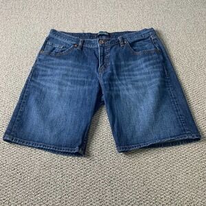 Bootheel Womens Shorts‎ Size 31/10 Blue Dark Wash Denim Boyfriend Mid Rise